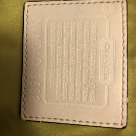 Coach Suede Blue Green White Optic Gallery Tote - Picture 4 of 8